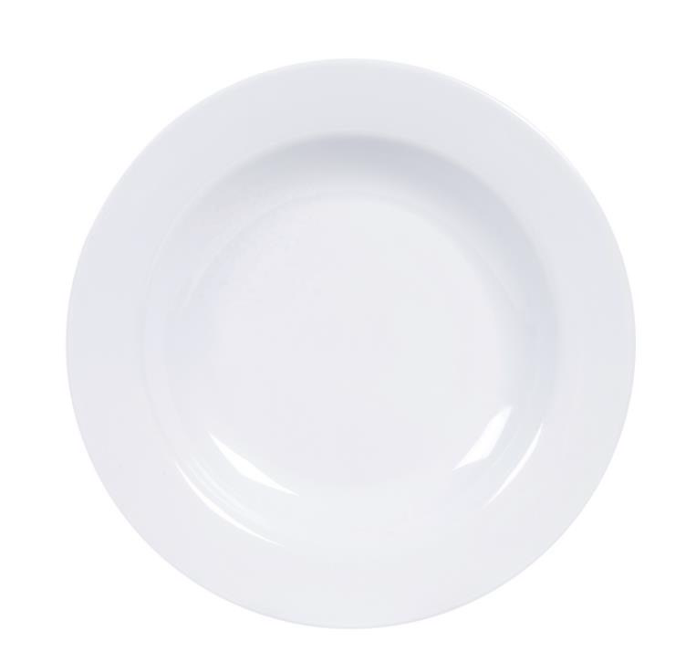 12-Pcs 9” Melamine Deep Dishes (White)