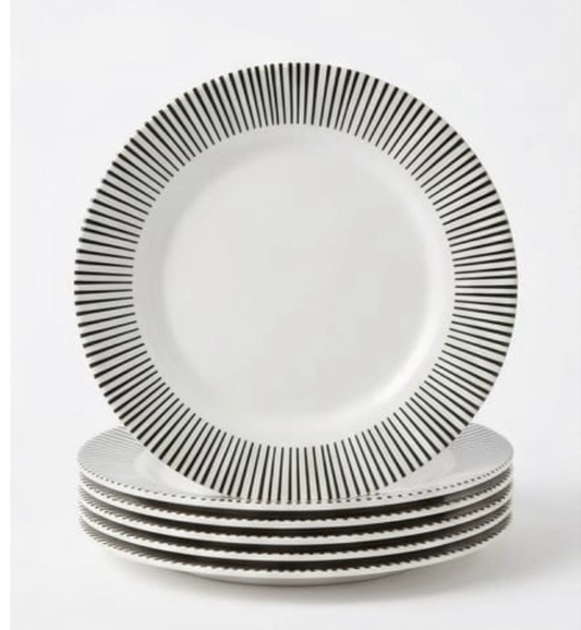 6-Pcs 10” Melamine Flat Dishes (BET-210)