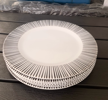 6-Pcs 10” Melamine Flat Dishes (BET-210)