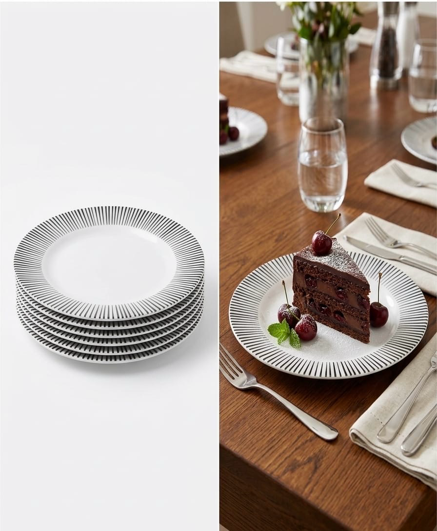 6-Pcs 8” Melamine Flat Dishes (BET-208)
