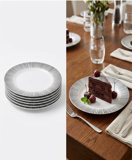 6-Pcs 8” Melamine Flat Dishes (BET-208)