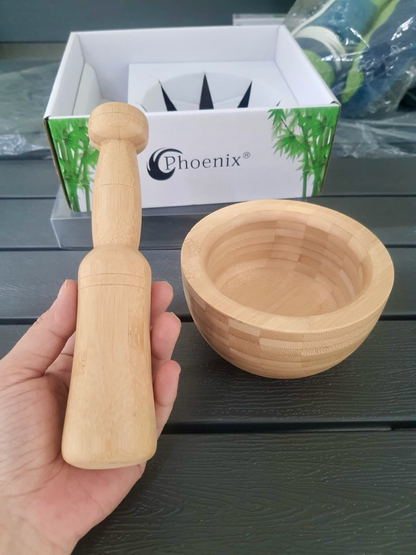 Bamboo Mortar & Pestle (ZB-PH05)