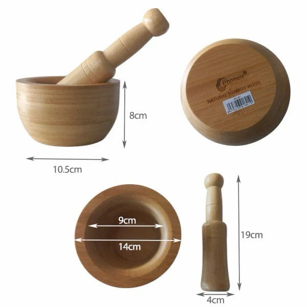 Bamboo Mortar & Pestle (ZB-PH05)