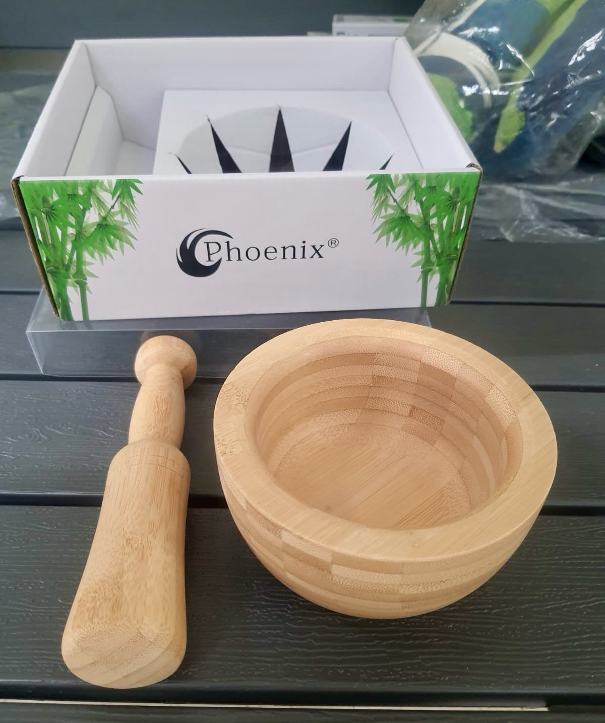Bamboo Mortar & Pestle (ZB-PH05)