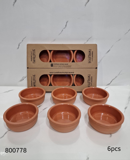 6-Pcs Pottery Bowls