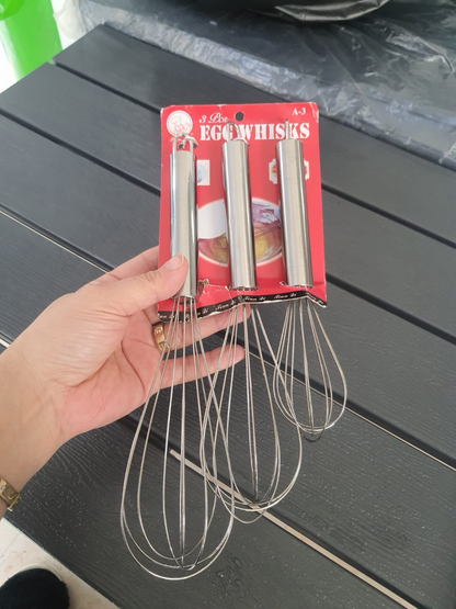 3-Pcs Hand Whisks
