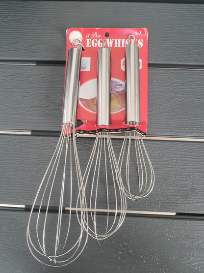3-Pcs Hand Whisks