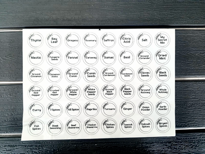 Spice Labels (English)