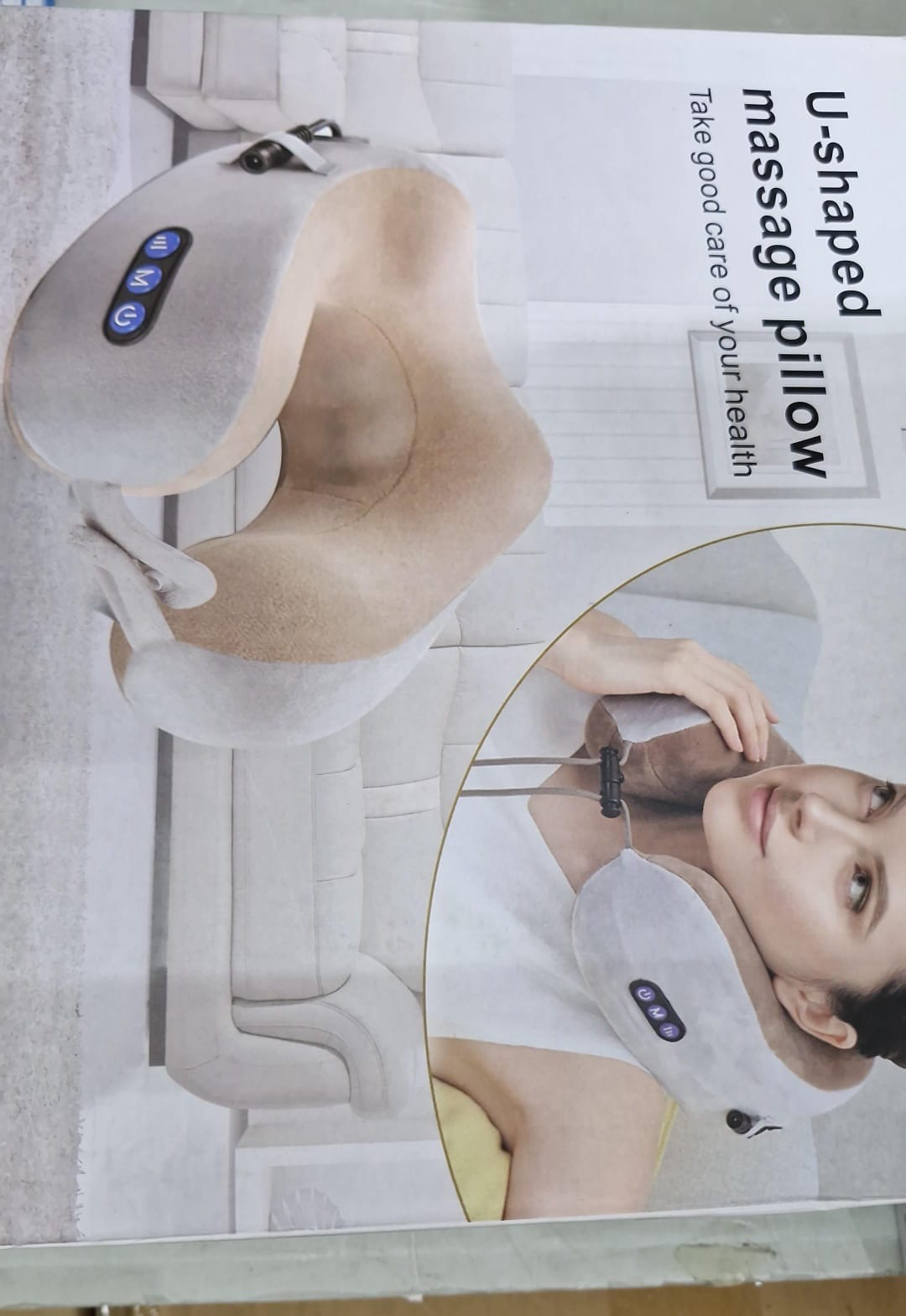 U-Shaped Massage Pillow- Pink