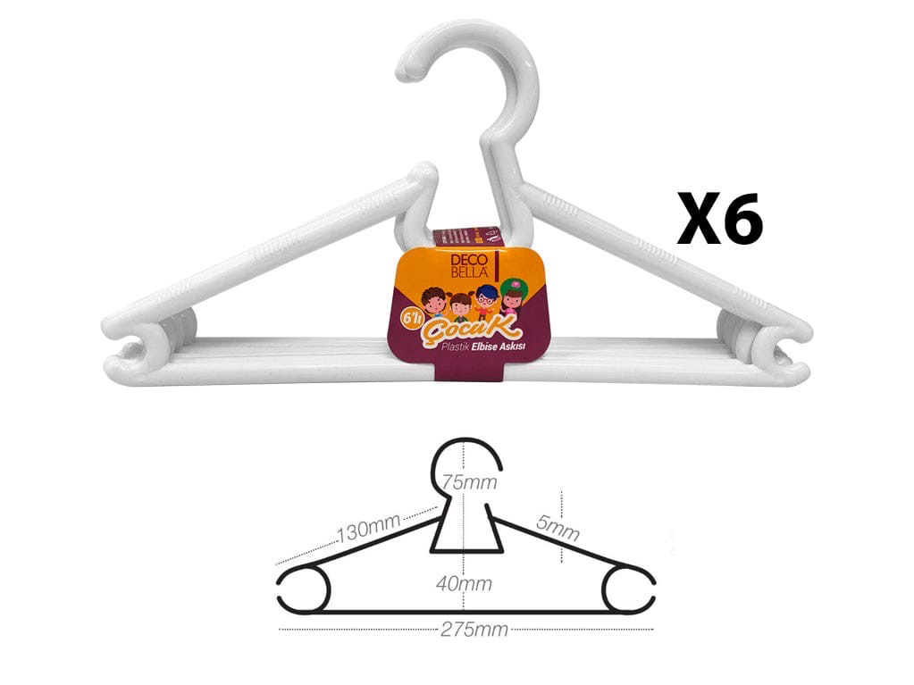 6-Pcs Kids Hangers