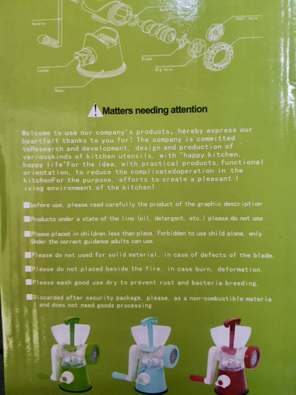 Manual Meat Mincer