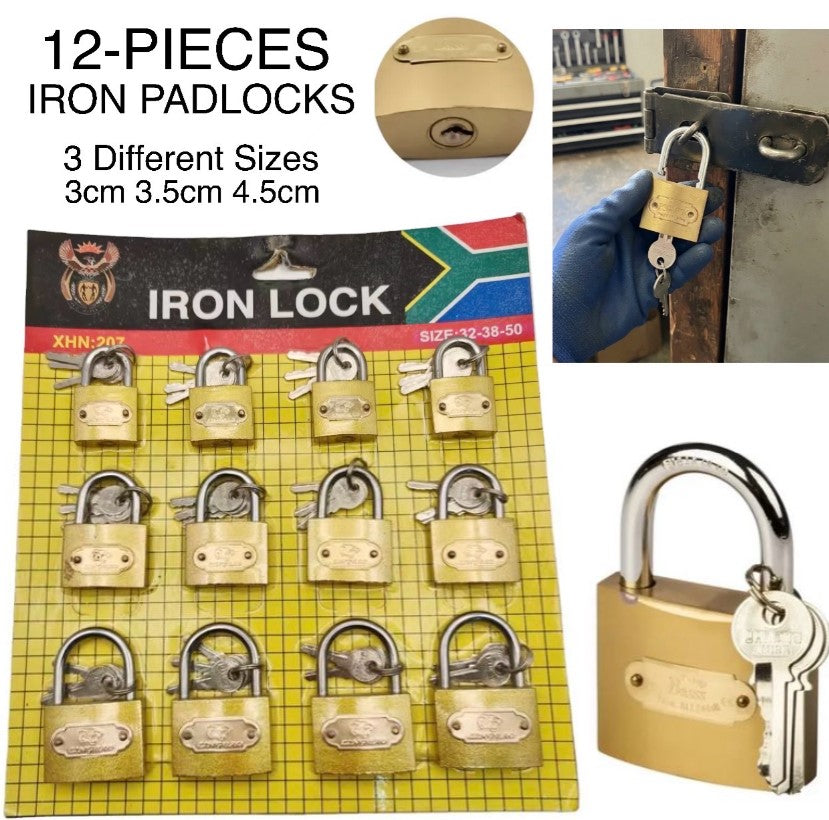 12 Iron Padlocks